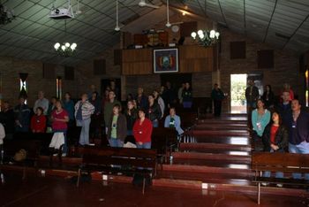 Morning chapel - view from the stage - Monte Blanco, Bolivia
