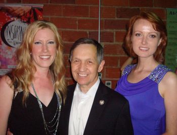 After Tara's jazz vocal set in the Cabaret Room at Pandemonium - Tara with Congressman Dennis Kucinich & his wife Elizabeth. You never know who might be in the audience!
