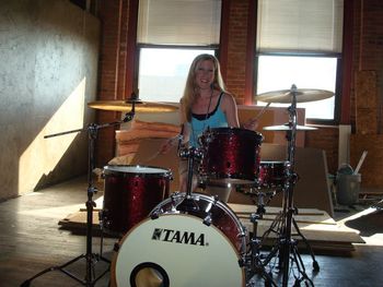 Yeah, I admit I have no idea what I'm doing on the drums... - Tara Hawley
