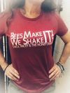 MENS & WOMENS Bees Make It T-shirt in CARDINAL RED