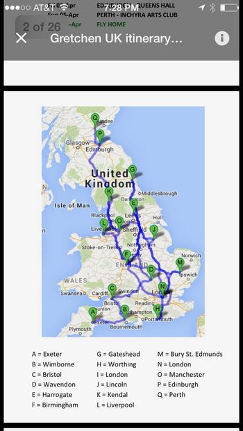 UK tour Itinerary
