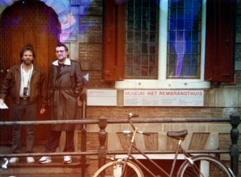 Waylon & Emmet Gilliam at Rembrandt's House in Amsterdam. 1989
