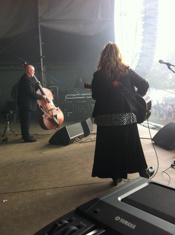 Danny Thompson & Gretchen Peters, Isle of Wight Festival. June, 2012
