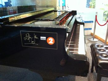 Elton's piano at BBC Radio 2, Broadcasting House, London
