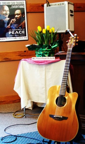 My guitar at the N.E. Regional Conference for the Dept. of Peace
