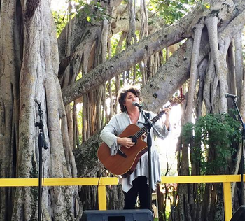 Banyan Stage SFFF Singing the winning song at the South Florida Folk Festival 2018
