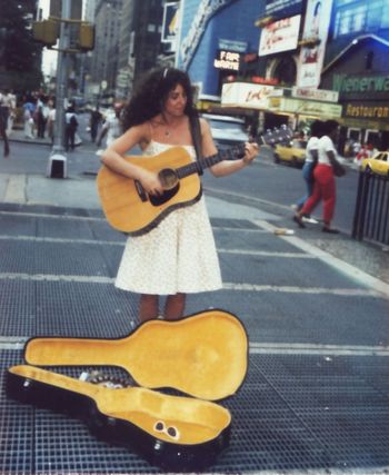 Times Square 21 Years old To get over a petrifying stage fright I plopped myself down to busque in Times Square
