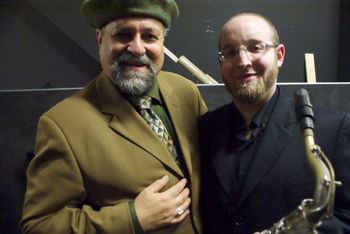 Moments after performing with Joe Lovano in Montreal
