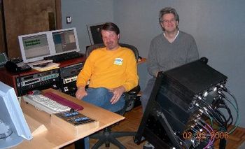 Randy LeRoy of Final Stage Mastering in Nashville with Fett, owner and chief engineer of Azalea Studios.

