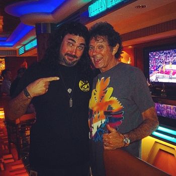With Mickey Thomas after playing with Starship on the Simple Man cruise
