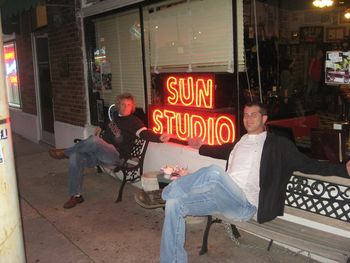 At the famed Sun Studio in Memphis, where Elvis, Johnny Cash, Jerry Lee Lewis and Roy Orbison all got their starts

