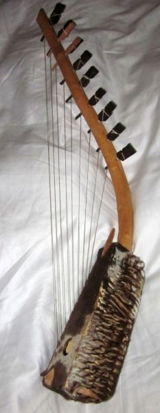 The Ugandan Adungu Harp - almost identical to the ancient Egyptian arched harp!
