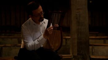 Performing my evocation of the music of Ancient Rome, at the awesome replica Iron Age round-house at Cranbourne, during the filming of Waldemar Januszczak's new BBC4 documentary series about the art &
