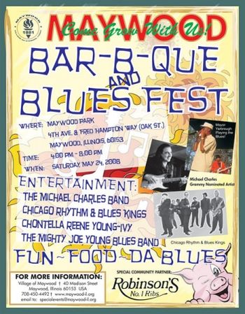 Maywood Blues Festival Poster. Maywood Illinois,USA May 24, 2008
