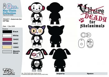 Designs for 3 Skelanimals figures for the Toy2R Skelanimals Artist series
