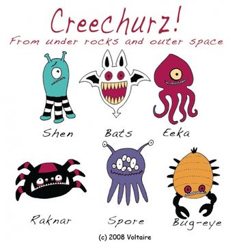 Creechurz Plush line for Toy Network (for games and amusements market) (c) voltaire 2008
