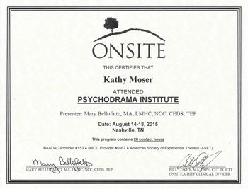 Onsite Psychodrama Certificate

