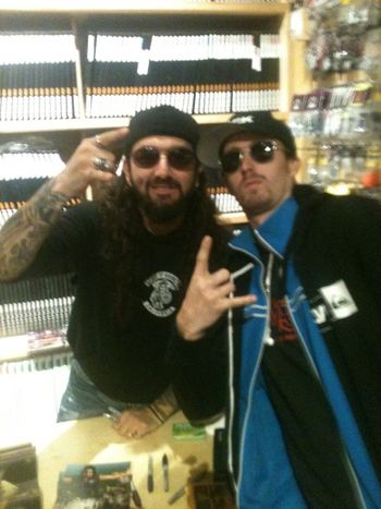with Mike Portnoy @ Vic's Drum Shop Chicago
