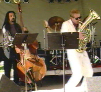 Flint/King Cobra Jazz Festival - August 1994 (35): Jaribu Shahid, Brad, George Davidson (Hidden)
