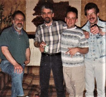 Hennessy Cognac Jazz Search - May 1989 (4): Tom Brown, Steve Wood, Kurt Krahnke and Brad in Hollywood
