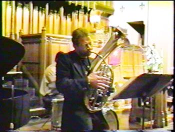 Jefferson Ave. Jazz Vespers - March 1994 (42): Gerald Cleaver (Partially Hidden), Brad
