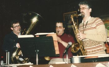 Detroit Jazz Disciples @ The Clay Pipe - Early 1986 (20): Brad, Joe Lijoi, Steve Wood
