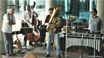 Blue Monday at Hart Plaza - July 1997 (2): Steve Wood, Ken Kellet, Brad, Ron Jackson (Hidden), Rob Pipho
