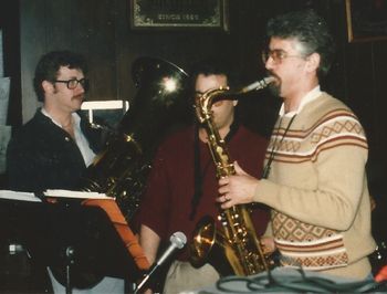 Detroit Jazz Disciples @ The Clay Pipe - Early 1986 (7): Brad, Joe Lijoi, Steve Wood
