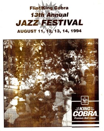 Flint/King Cobra Jazz Festival - August 1994 (1): Flint Jazz Festival Program Cover
