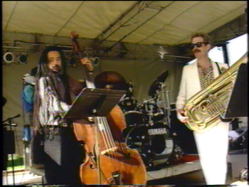 Flint/King Cobra Jazz Festival - August 1994 (44): Jaribu Shahid, George Davidson (Hidden), Brad
