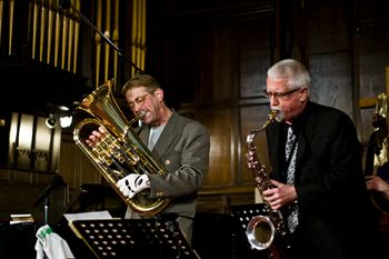 NuQuartet Plus @ Birmingham Jazz Vespers - April 2010 (3): Brad, Steve Wood, Nick Calandro
