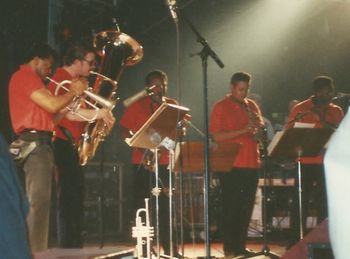Kenn Cox Guerilla Jam Band - Moers, Germany - 1990 (28): Rayse Biggs, Brad, Phil Lasley, Philip Cox, Vincent Bowens
