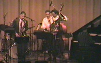 The Tuba Rules! @ DIA - April 1990 (23): Danny Spencer (Hidden), Steve Wood, Brad, Jaribu Shahid, Kenn Cox
