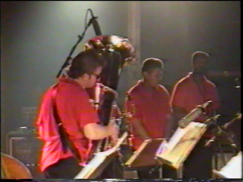 Kenn Cox Guerilla Jam Band - Moers, Germany - 1990 (15): Brad, Phillip Cox, Vincent Bowens
