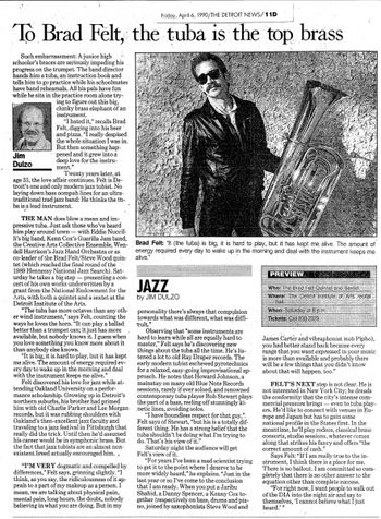 The Tuba Rules! @ DIA - April 1990 (4): Detroit News - 04/06/1990
