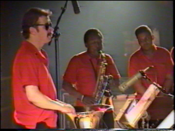 Kenn Cox Guerilla Jam Band - Moers, Germany - 1990 (19): Brad, Phil Lasley, Phillip Cox
