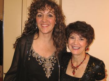 with friend and theatrical performer Kathy St. George
