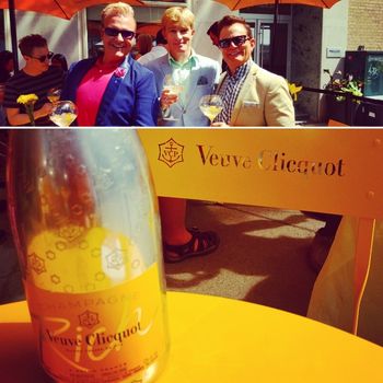 Darcy Kaser, Connell Kennedy and Darcy Kaser at the Veuve Clicquot Rich Champagne relaunch at Tzin June 18, 2016
