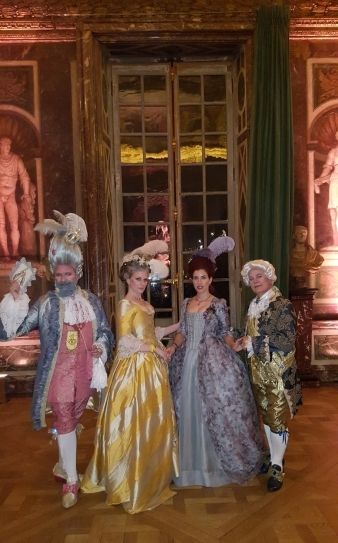 Randall MacDonald, Lauren Rossi and Darcy Kaser at Fetes Galantes Versailles May 28, 2018
