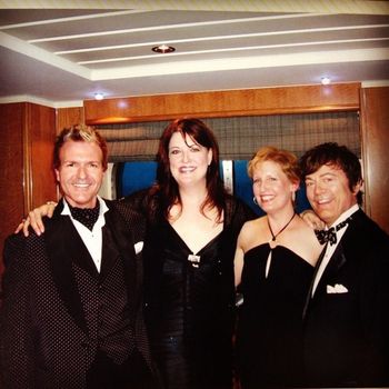 Darcy Kaser & I with Ann Hampton Callaway and Liz Callaway aboard the Queen Mary 2 May, 2007
