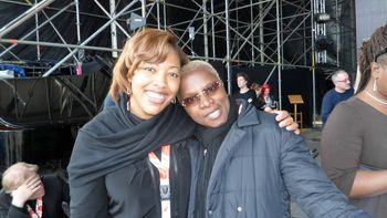w/ Angelique Kidjo in Gdansk, Poland for the 30th Anniversary of the Solidatrity Movement.  Forget n
