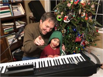 Bill with Giovanni at the keyboard December 2022

