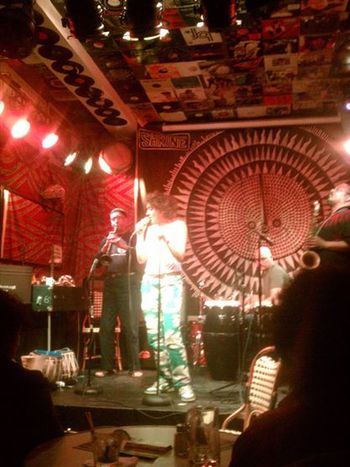 241385_987970277638_4637181_o Performing with the Untempered Quartet (from left to right: Bill Cole, Althea SullyCole, Atticus Cole, and Ras Moshe) at the Shrine in 2011
