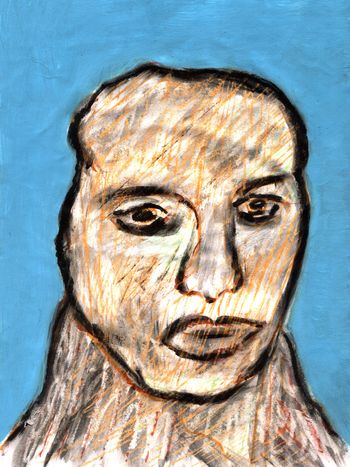 Self Portrait Painting by Carella Ross
