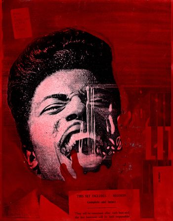 Little Richard Xerox Repo painting by Carella Ross
