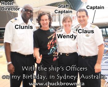 with the Ship's Officers
