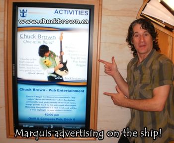Advertising on the ship!

