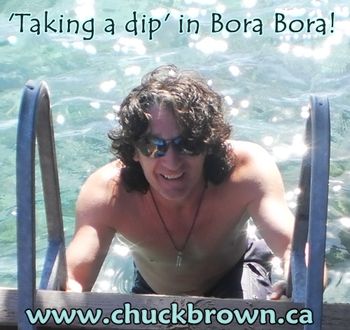 Swimming in Bora Bora :-)
