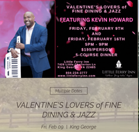 Valentine's Lovers of Fine Dining and Jazz Featuring Kevin Howard