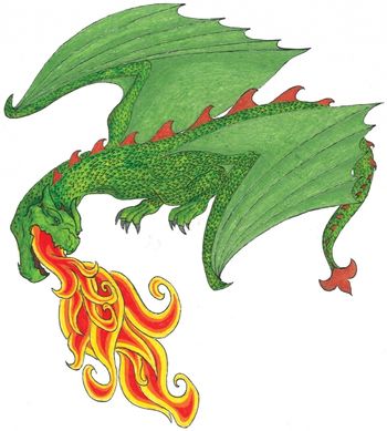 Dragon Illustration by Johanna Burr (daughter) www.thedragonking.com
